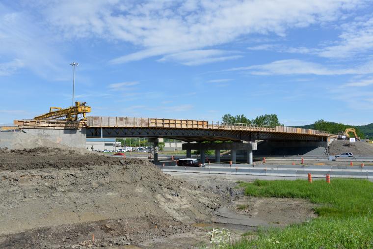 Viaduc durant la reconstruction