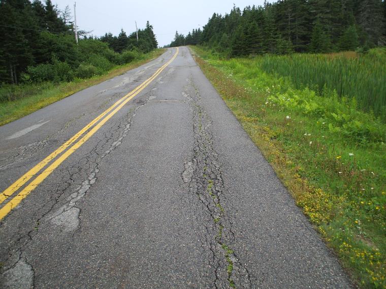 État de la route Point Michaud Beach